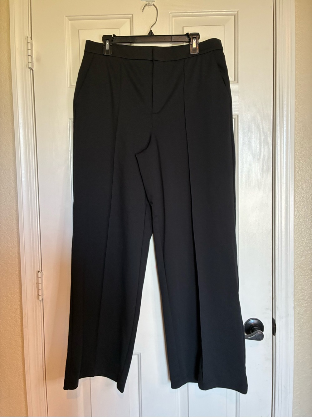 Lands' End Black Wide-Leg Dress Pants